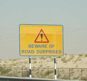 Road Surprises Sign